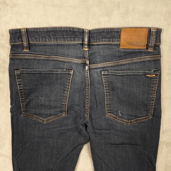 Volcom jeans Solver modern straight men's 34 blue denim - Picture 11 of 14